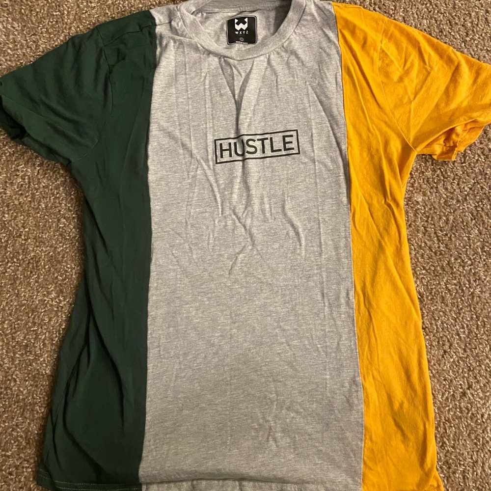hustle printed t shirt